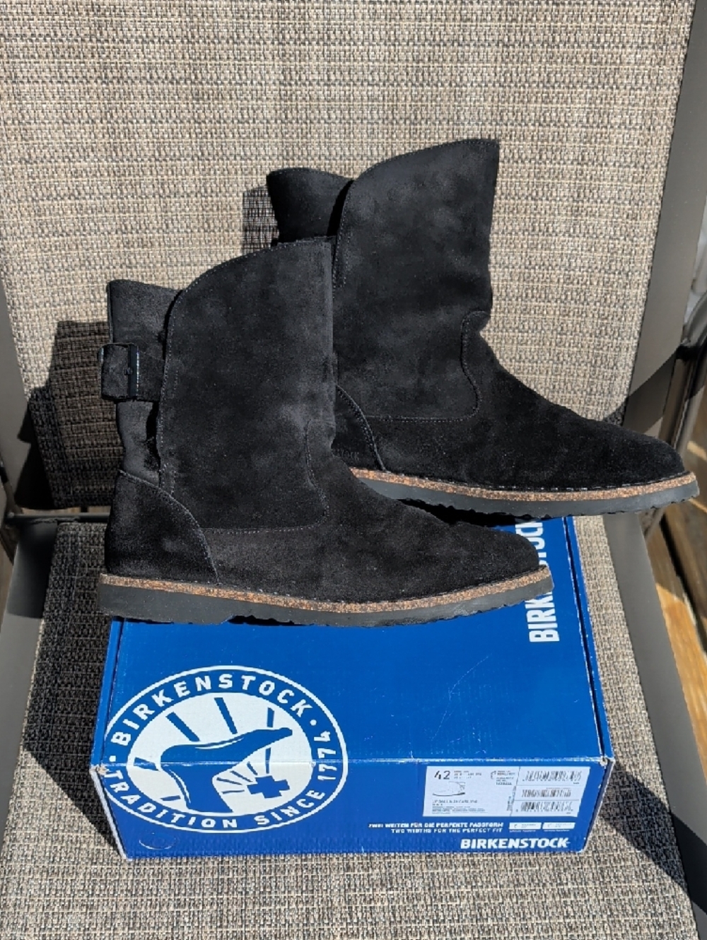 Birkenstock Upsalla Shearling Black (42) US Women's 11/Men's 9 EUC - Picture 8 of 12